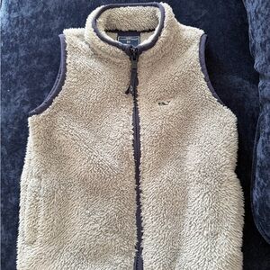 Vineyard Vines Cream Sherpa Fleece Jacket